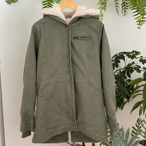 FOX Medium Coat Removable Lining Green with Zipper